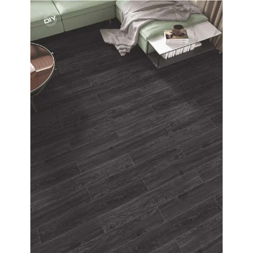 Obsidian Noir Elegance Flooring - Color: Black