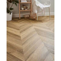 Chevron Laminate Flooring - 181mm Rectangular Planks, Brown Wood Replicas With Natural Color Finish, Anti-slip And Easy To Install