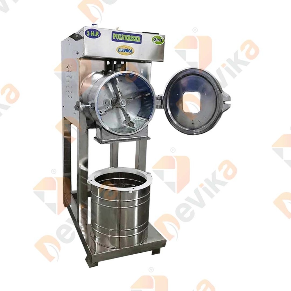Pulverizer Machine - Stainless Steel, 60 Kg | Lower Energy Consumption, Eco Friendly, Low Noise