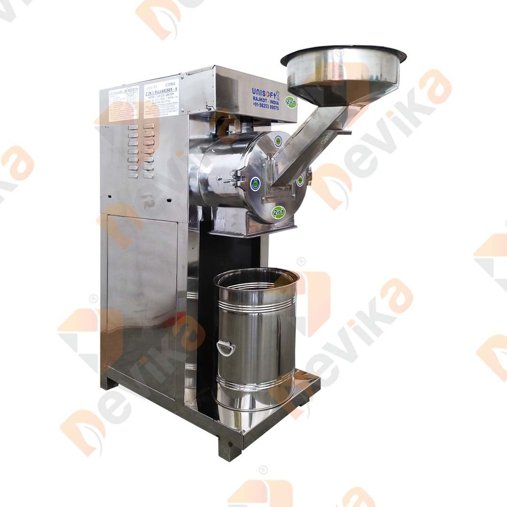 Pulverizer Machine - Stainless Steel, 60 Kg | Lower Energy Consumption, Eco Friendly, Low Noise