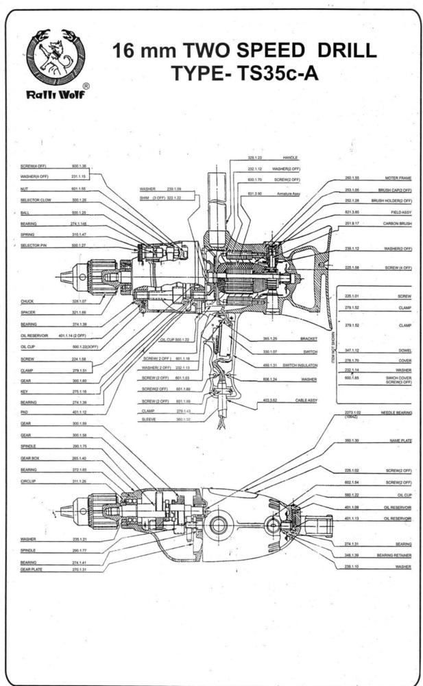 Ralli Wolf Two Speed Drill ( 10mm/16mm) - Application: Industrial