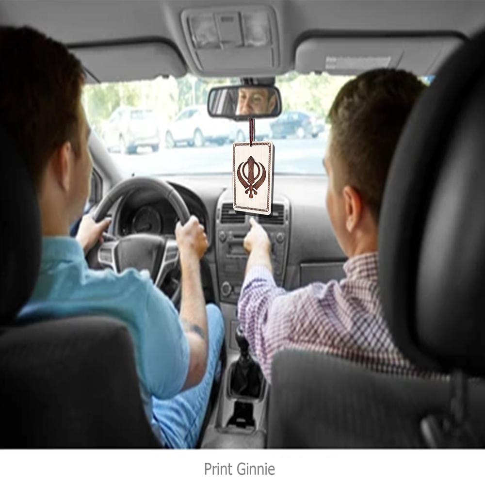 Khanda Ji Car Hanging Ornament MDF