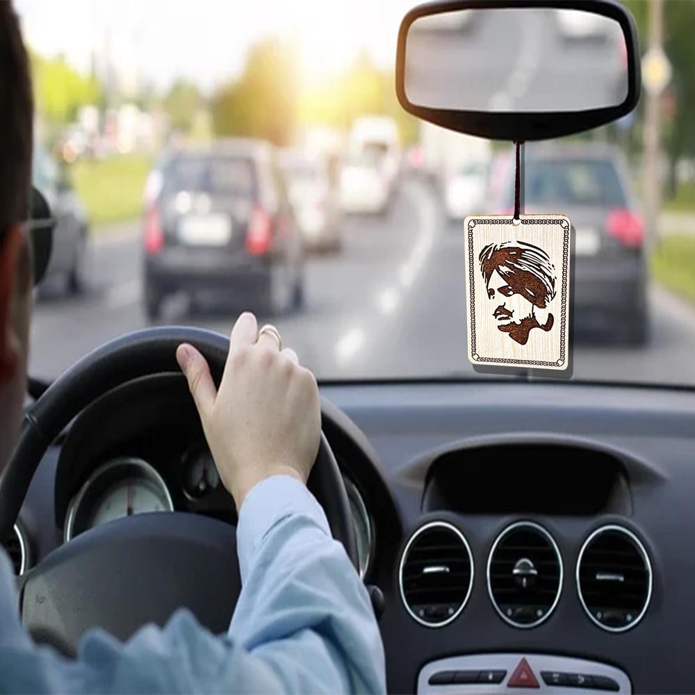 Sidhu Moose Wala Car Hanging MDF Ornament