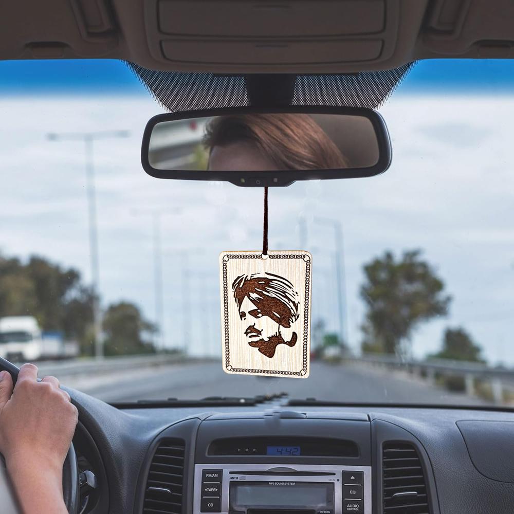 Sidhu Moose Wala Car Hanging MDF Ornament