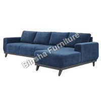 Modular L Shape Sofa Set - Color: Navy Blue