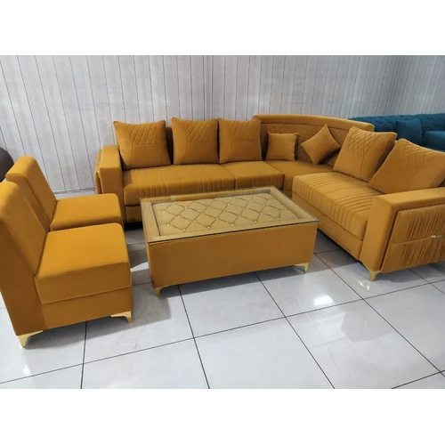 Fabric L Shape Sofa Set