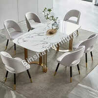 6 Seater Dining Table Set - Color: White