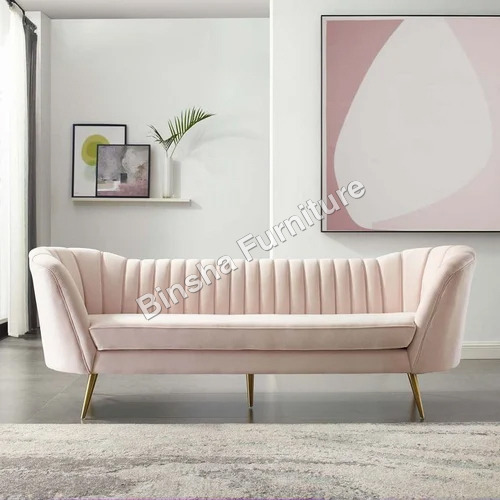 Pink Color 3 Seater Sofa