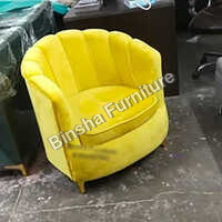 Yellow Wooden Lotus Flower Shape Single Sofa - Feature: Good Quality