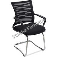 Office Visitor Chair - Fabric Black , Modern & Ergonomic Design With Easy Clean Features