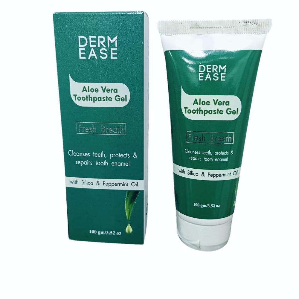 Aloea Vera Toothpaste Gel - Gel Formulation, Nourishing Aloe Vera & Refreshing Peppermint Oil | Silica For Plaque Removal, Soothes Gums, Enamel Protection