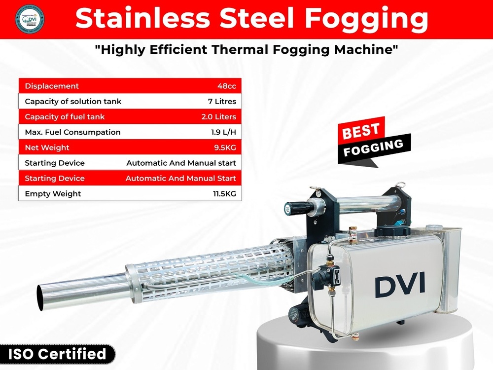Ss Thermal Mist Fogging Machine - Dimension (L*w*h): 115*30*35 Centimeter (Cm)