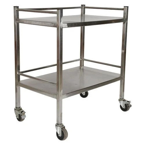 Surgical Instrument Trolley - Color: Silver