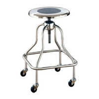 Medical And Doctor Stool - Stainless Steel, Powder Coated Silver Finish | Durable, Rust-proof Design For Hospitals And Medical Facilities