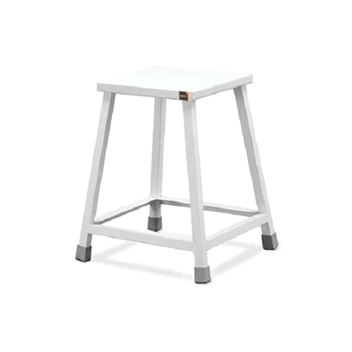 Hospital Visitor Stainless Steel Stool - Color: White