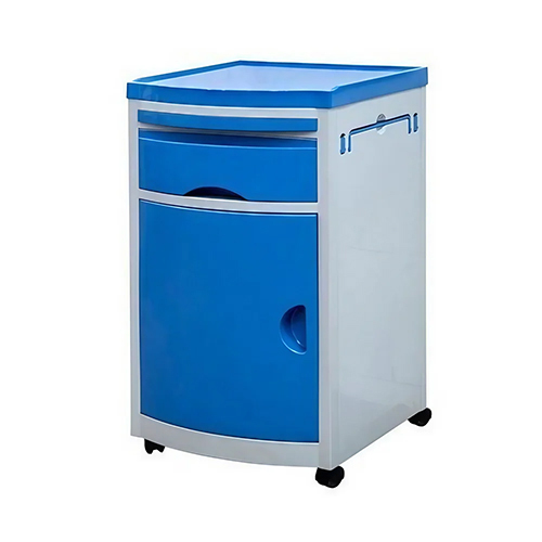 ABS Hospital Bedside Locker - ABS Material, 16" X 30" Dimensions, Powder Coated Blue Finish | Durable, Strong, Functional Design for Hospital Use