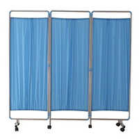 Hospital Folding Screen - Stainless Steel, Polished Silver Finish | Portable Design, Powder Coated, Scratch-resistant, Ideal For Patient Privacy