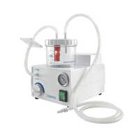 Portable Suction Machine - Mild Steel With Powder-coated Finish, White Color | Durable, Lightweight, Portable Design For Emergency Use