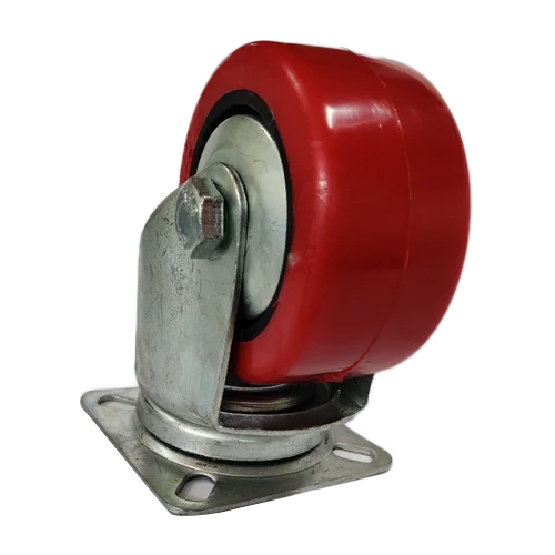 Medium Duty Pu Caster Wheel - Color: Red