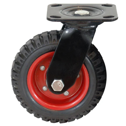 Solid Rubber Wheel - Color: Black