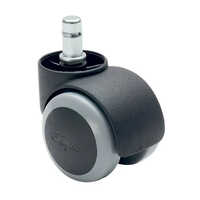 Chair Caster Wheels - Nylon, 2x1.5 Inch, Black | 100-500kg Load Capacity, Powder Coated Finish, Ideal For Trolleys And Carts