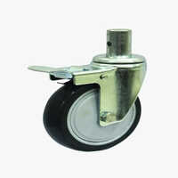 Hospital Bed Castors Wheel - Polypropylene Material, 5 Inch Size, Black Color | Load Capacity 100-500kg, Powder Coated Finish, Compatible With Trolleys And Carts