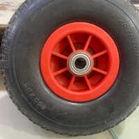 Pu Trolley Wheel - Pu Material, 4x1.5 Inch Size, Black Color | Load Capacity 100-500kg, Powder-coated Finish, No Brake For Easy Maneuvering