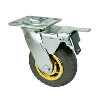 Solid Rubber Tyre Wheels With Double Ball Bearing