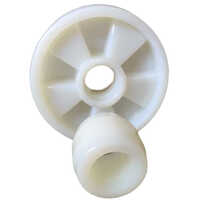 Nylon Hand Pallet Trolley Wheel - 80/70 & 180/50 Mm Size | White, Powder-coated Finish, Without Brake, Ideal For Trolleys And Carts