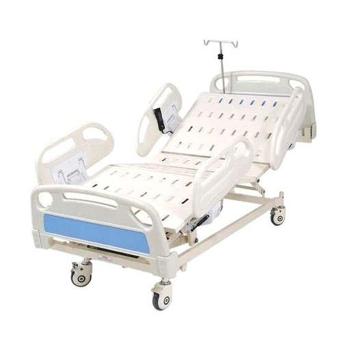 Electric ICU Bed - Mild Steel, Foldable and Portable Design, Electric Height Adjustment, Sleek White Color