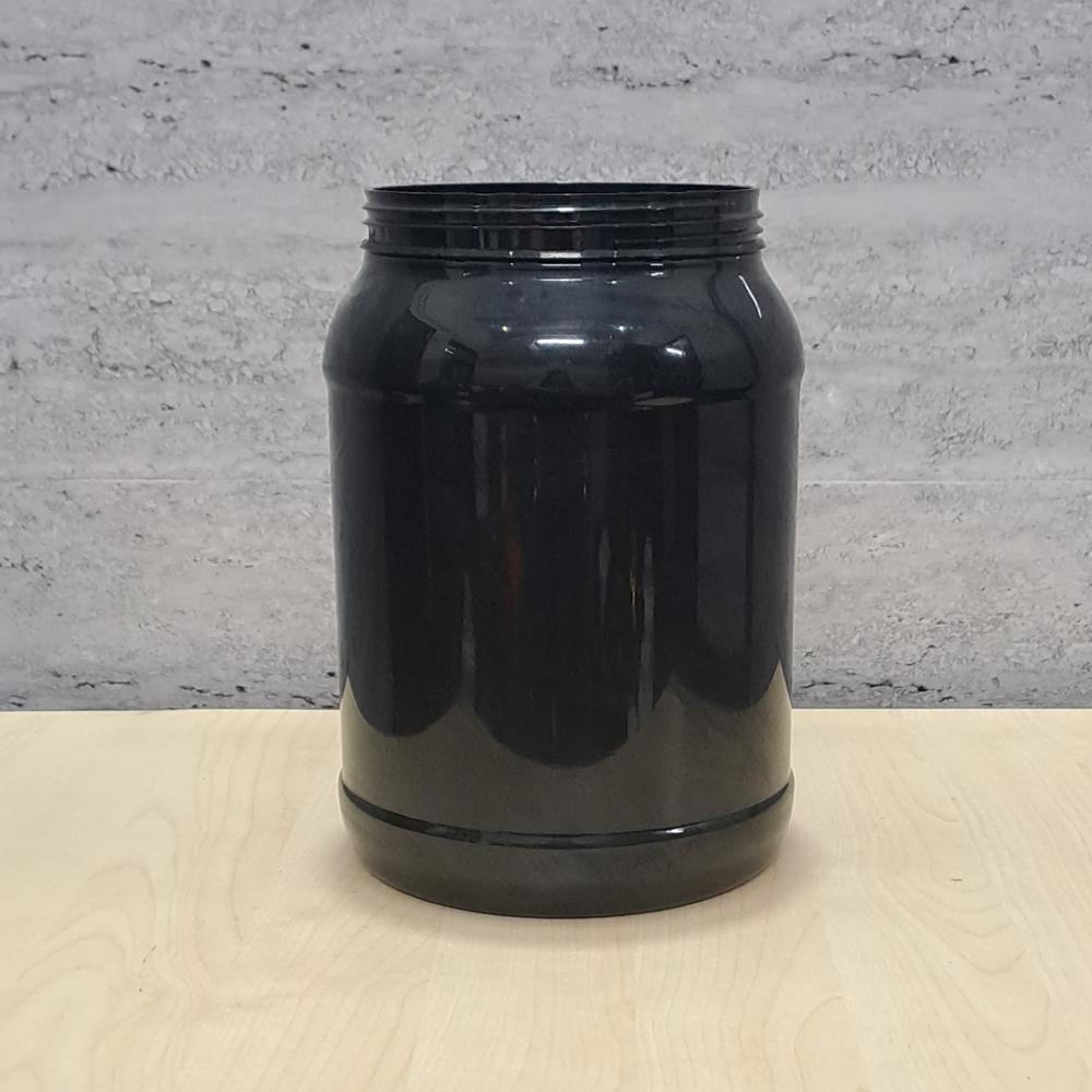 Plastic Black Storage Jar - Customized Size, Soft Plastic Material, Modern White Color, Versatile For Food And Accessories