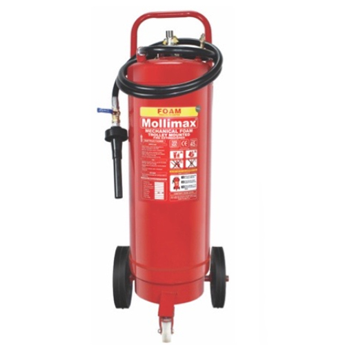 Trolley Mounted Foam And Water Fire Extinguishers - Material: Mild Steel