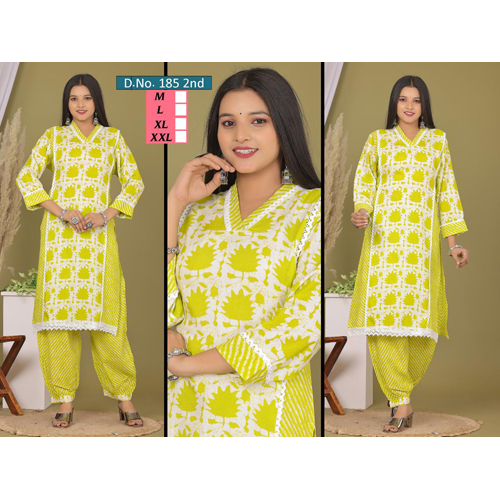 Green Afghani Kurti Palazzo Set