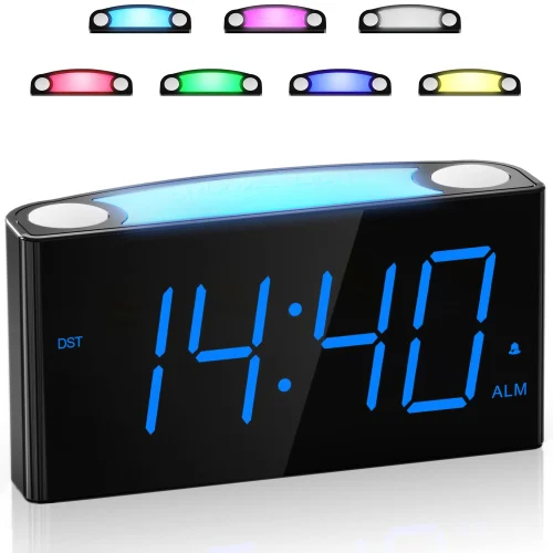 Led Digital Alarm Clock - Color: Black