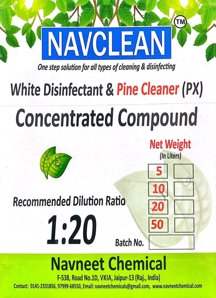 white disinfectant & pine cleaner