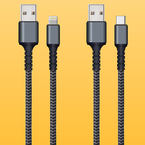 USB से टाइप C लाइटनिंग ब्रेडेड केबल