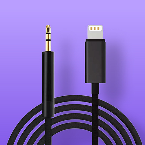 Lightning To Aux 3.5mm Stereo Cable - Durable PVC, 1 Meter Length, Different Available Colors | 6-Month Warranty, Normal Processor Type