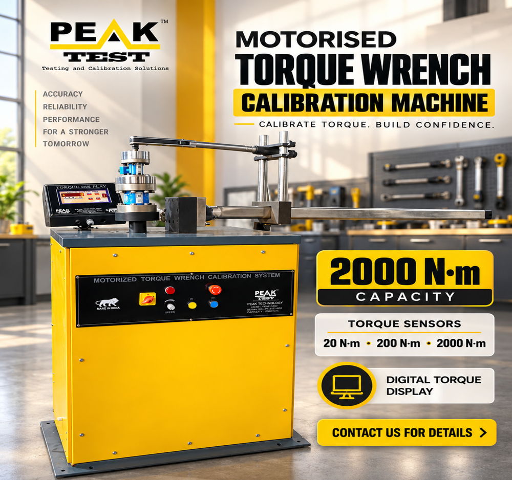 MS Torque Wrench Calibration Machine - Mild Steel, Semi-Automatic Operation, Multiple Specimen Testing | Adjustable Test Speed, Manual Control, Electric Power Supply