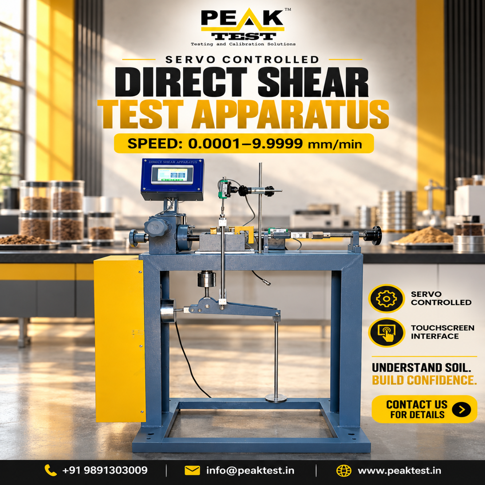 12 Speed Direct Shear Testing Apparatus - Mild Steel, Semi-Automatic Operation | Adjustable Test Speed, Multiple Specimen Testing, Manual Control Mode