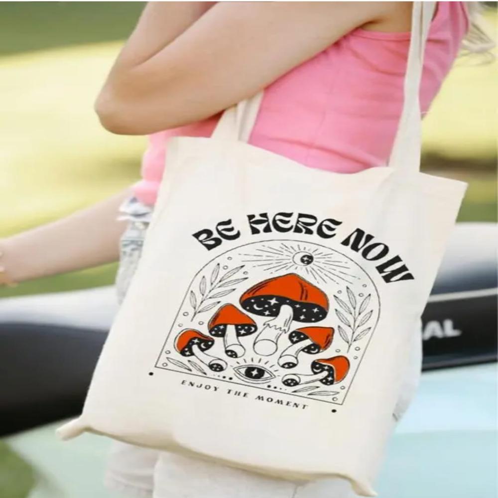 Printed Canvas Tote Bag