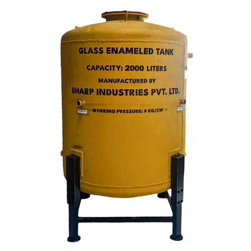 2000 Lpd Glass Enamled Solar Water Heater Tank - Color: Yellow Paint Coated