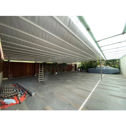 Retractable Metal Roofing System - Pattern: Plain