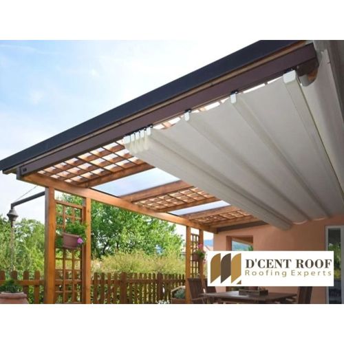 Pvc Modular Retractable Tensile Roof - Pattern: Plain