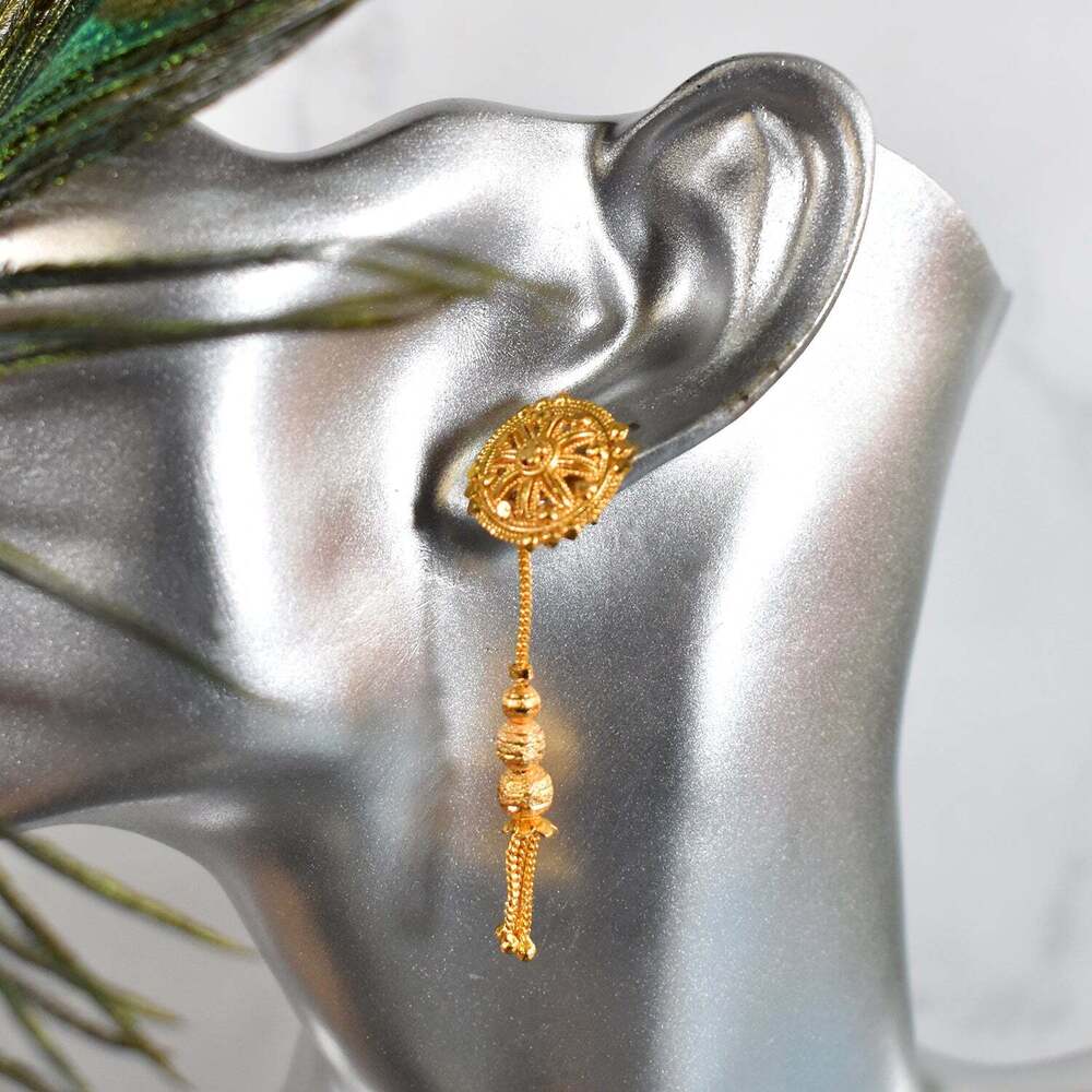 Elegant Gold-Plated Earrings for Womens