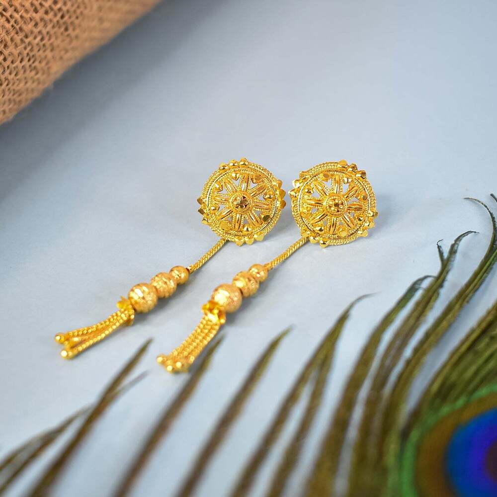 Elegant Gold-Plated Earrings for Womens