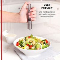 Stainless Steel Thumb Presser Salt and Pepper Grinders