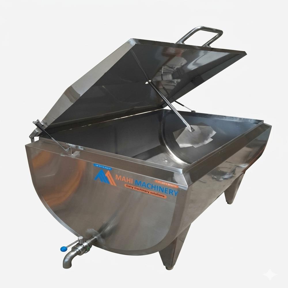 Bulk Milk Cooler - 500 L Capacity, Stainless Steel Build, Elegant Silver Finish, Easy to Maintain