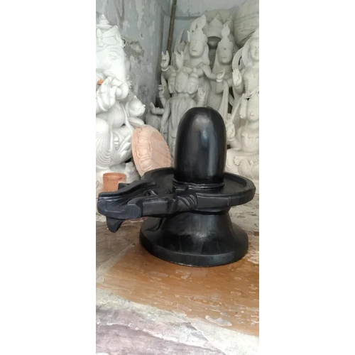 Black Marble Shivling - Finishing: Polishing