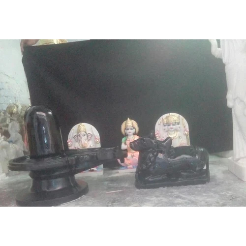 Marble Shiva Parivar Statue - Finishing: Polishing