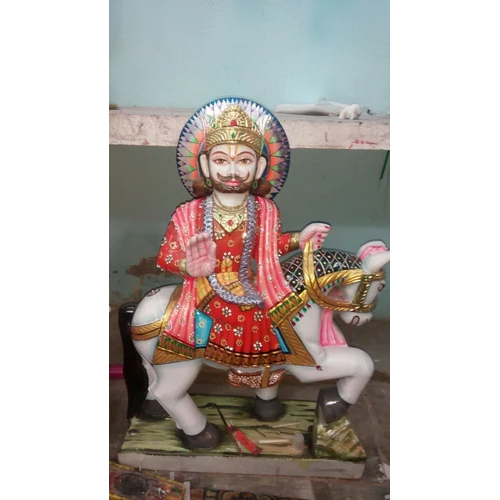 Marble Baba Ramdev Statue - Finishing: Polishing